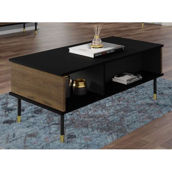 Sofabord SHERWOOD 110x55 - rillet detaljer