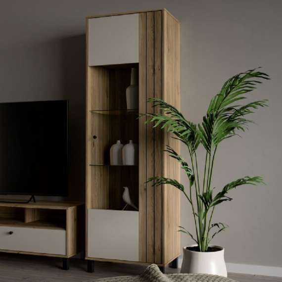 Vitrineskap Killar 63x196 cm - 1 dør - spiler