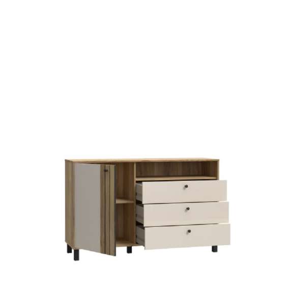 Kommode Killar 138x87 cm - 1 dør 3 skuffer - spiler