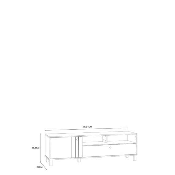 Tv-benk Killar 158 cm - 1 dør 1 skuff - spiler
