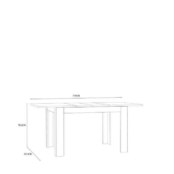 Spisebord Killar 120-175x85 cm