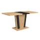 Spisebord Zalder 120-160 cm - eik artisan / svart matt