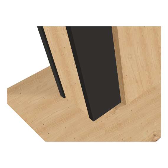 Spisebord Zalder 120-160 cm - eik artisan / svart matt