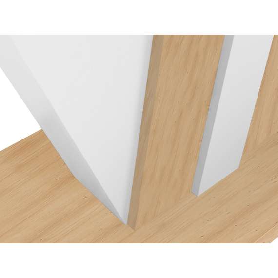 Spisebord Zatar 125-170 cm eik artisan / hvit matt