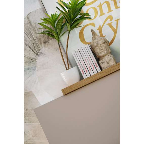 Vitrineskap Dasar 64x163 cm - 1 dør - Led lys