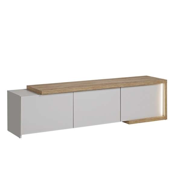 Tv-benk Dasar 180x48 cm - 3 dører - Led lys