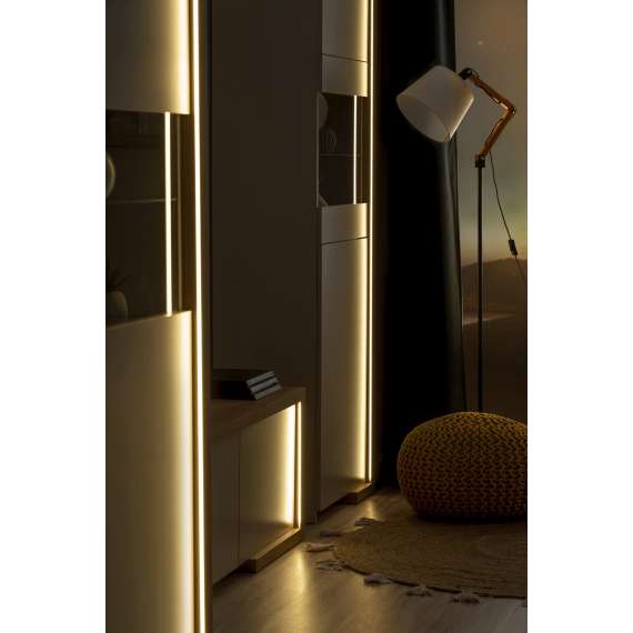 Tv-benk Dasar 180x48 cm - 3 dører - Led lys