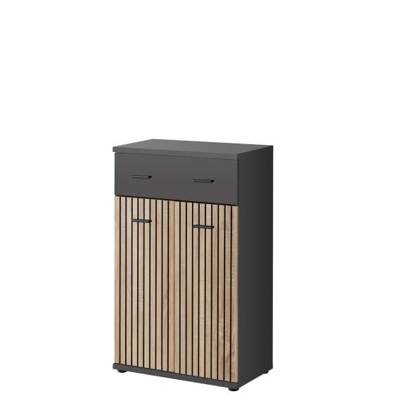 Skoskap Marco - 60x96 cm - antrasitt - eik artisan