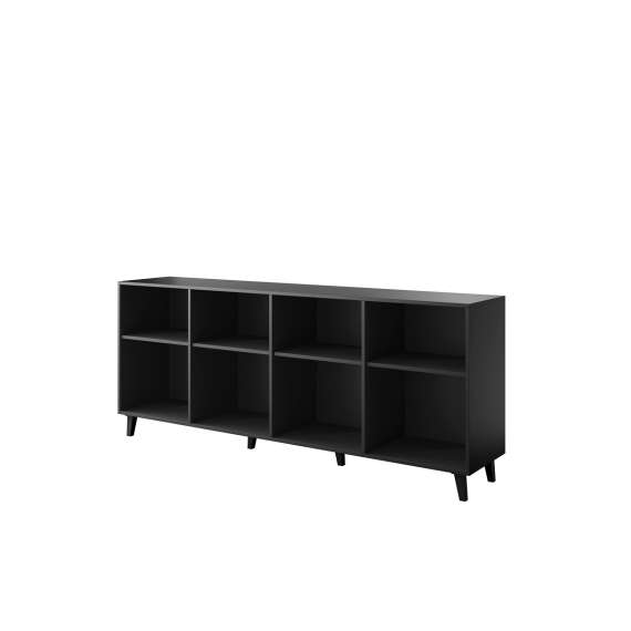 Skjenk Bari 200x82 cm - 4 dører - svart matt