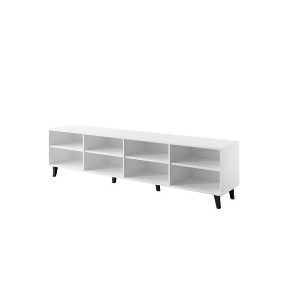 Tv-benk Asti 200x52 - 4 dører - hvit matt