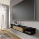 Hengende tv-benk Ica 156 - svart matt / eik artisan