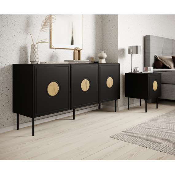 Nattbord Palazzo - sort matt - 2 stk