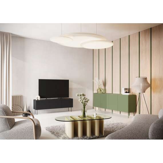 Nattbord Desin 45x45 - sort og eik - 1 skuff