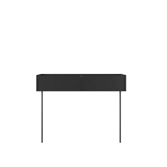 Konsollbord Desin 100x40 - sort og eik - 2 skuffer - veggmontert