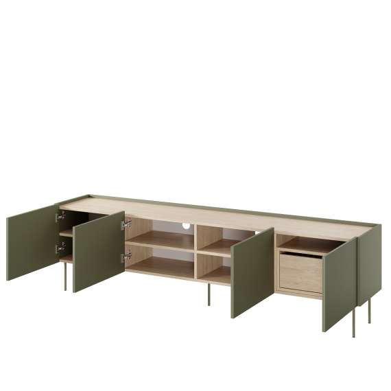 Tv-benk Desin 220 - oliven og eik - 4 dører