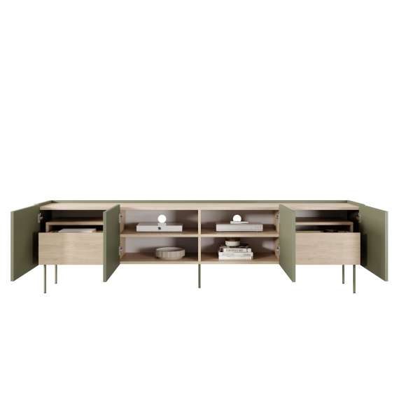 Tv-benk Desin 220 - oliven og eik - 4 dører