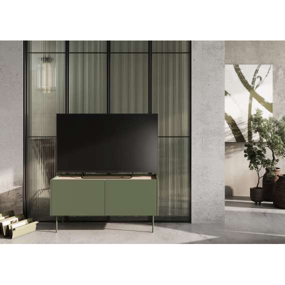 Tv-benk Desin 120 - oliven og eik - 2 dører