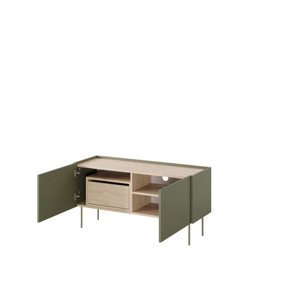 Tv-benk Desin 120 - oliven og eik - 2 dører