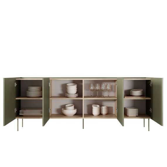 Skjenk Desin 220 - oliven og eik - 4 dører