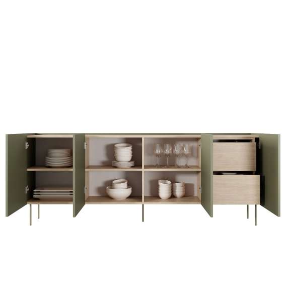 Skjenk Desin 220 - oliven og eik - 4 dører