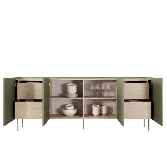 Skjenk Desin 220 - oliven og eik - 4 dører