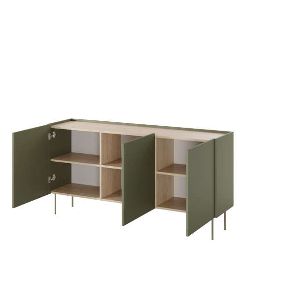 Skjenk Desin 170 - oliven og eik - 3 dører