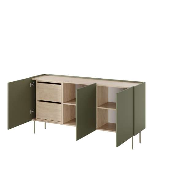 Skjenk Desin 170 - oliven og eik - 3 dører