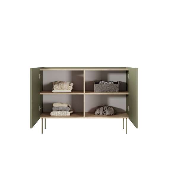 Skjenk Desin 120 - oliven og eik - 2 dører