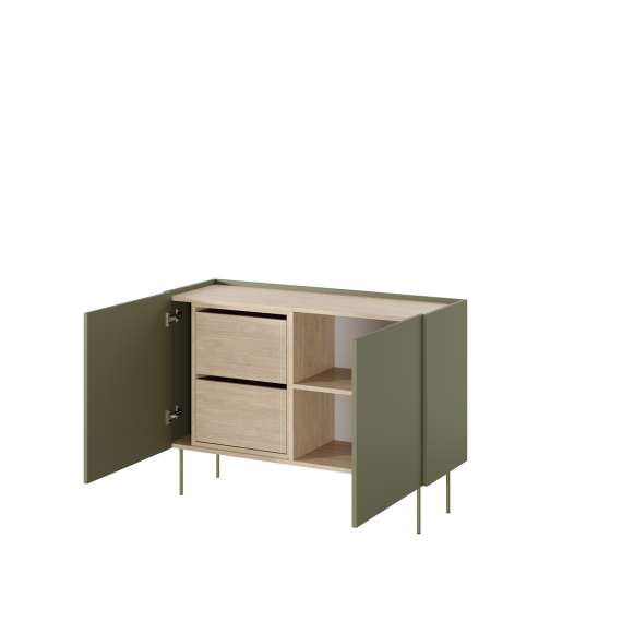 Skjenk Desin 120 - oliven og eik - 2 dører