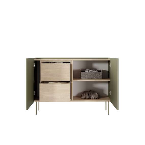 Skjenk Desin 120 - oliven og eik - 2 dører