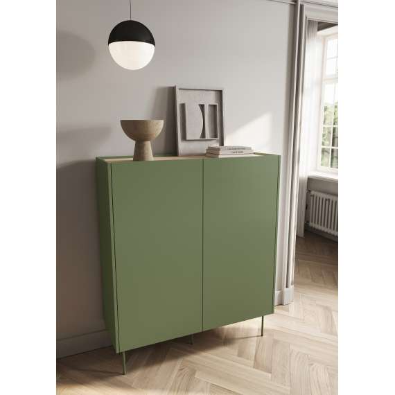 Skap Desin 120x140 - oliven og eik - 2 dører