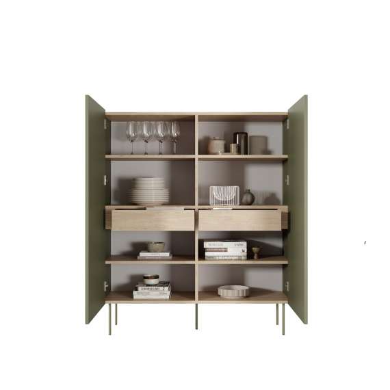 Skap Desin 120x140 - oliven og eik - 2 dører