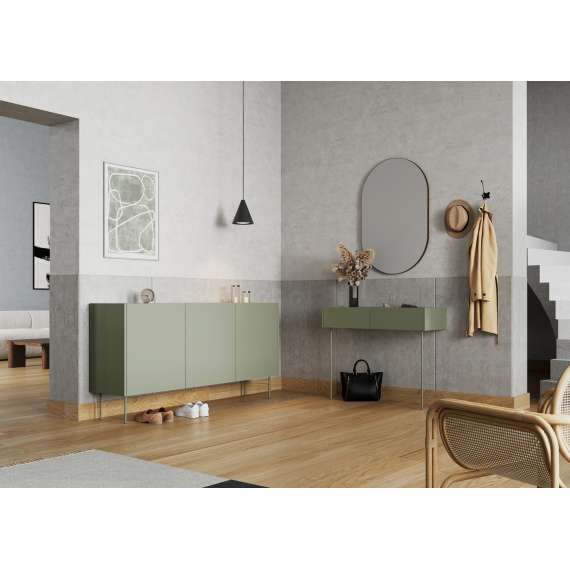 Skap Desin 120x140 - oliven og eik - 2 dører