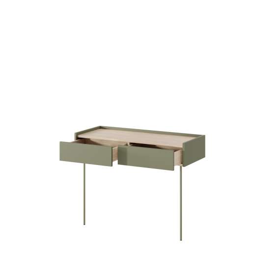 Konsollbord Desin 100x40 - oliven og eik - 2 skuffer - veggmontert