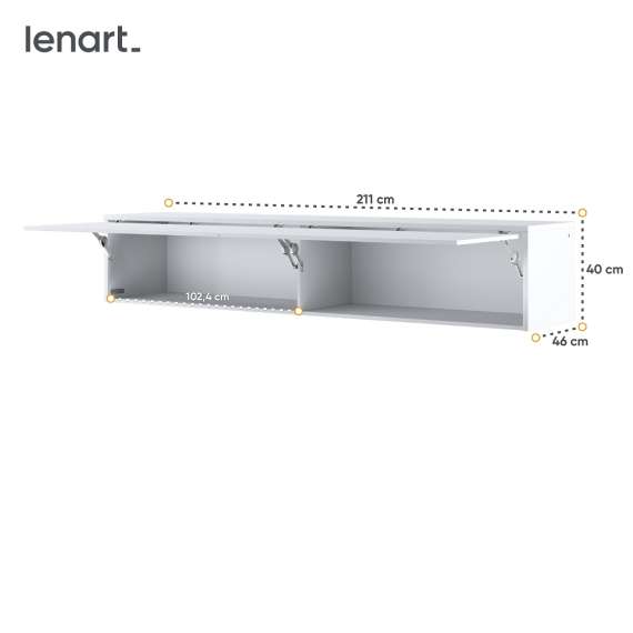 Overskap til Bed Concept skapseng 160 - Hvit matt