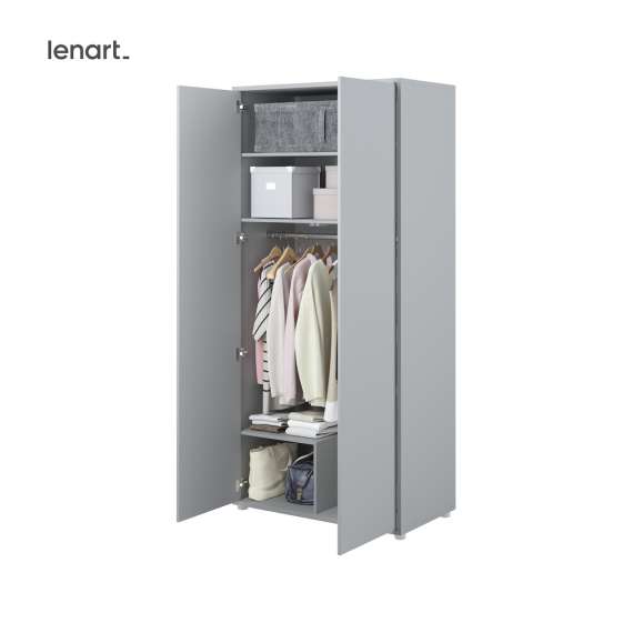 Garderobeskap til Bed Concept 101x218 - grå matt