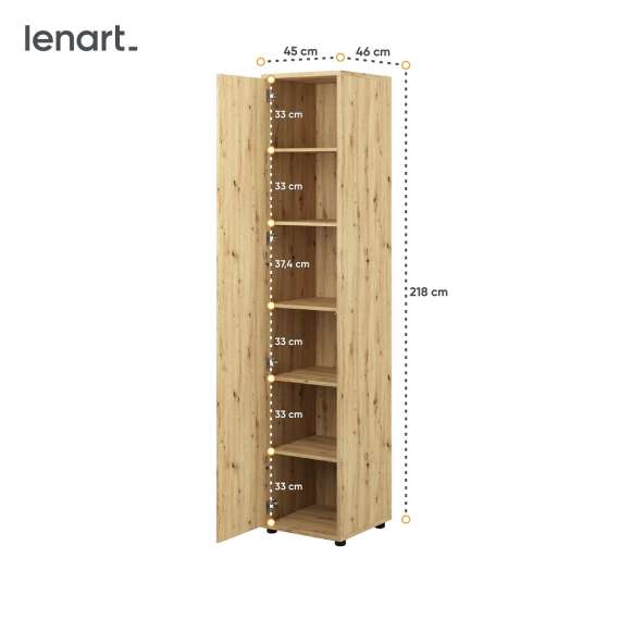 Skap til Bed Concept 45x218 - eik