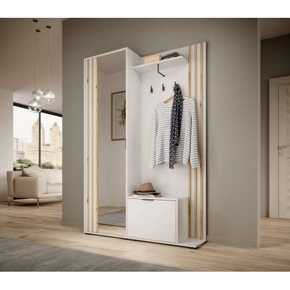 Garderobe til entré Nelly 131x192 cm -  Speil - Spiler
