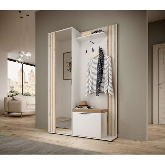 Garderobe til entré Nelly 131x192 cm -  Speil - Spiler