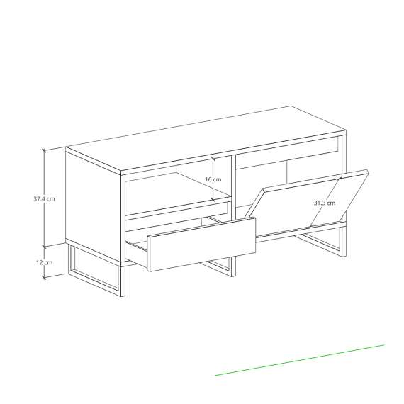 Tv-benk Bjorn 100-145x49 cm - Velg bredde og farge selv