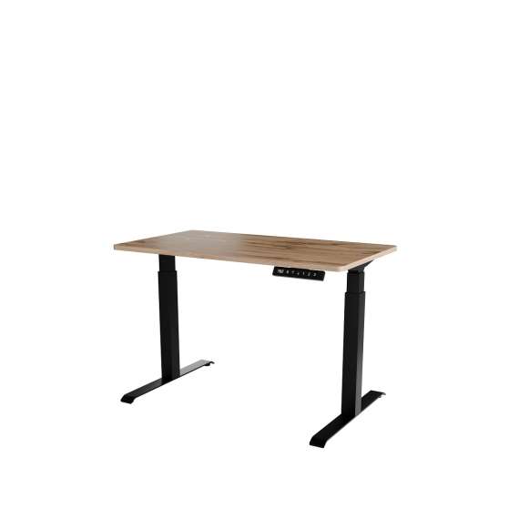 Skrivebord MOON 121x67 cm - eik - justerbar høyde