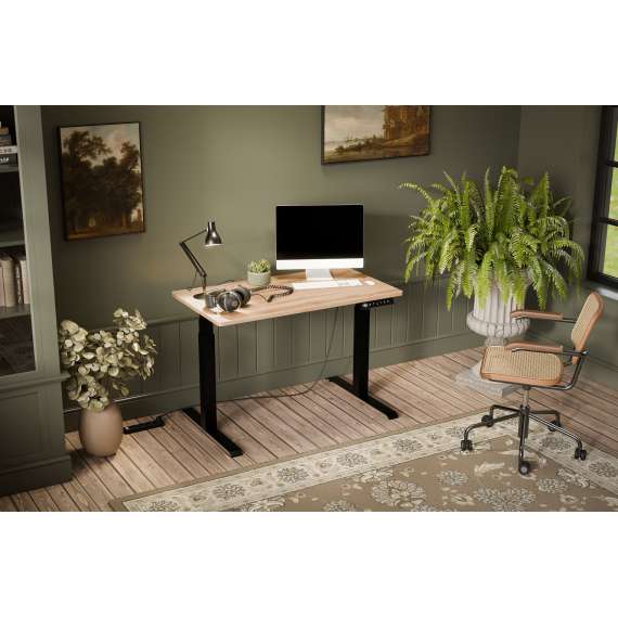 Skrivebord MOON 121x67 cm - eik - justerbar høyde