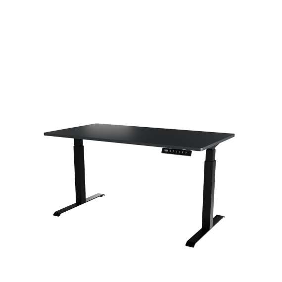 Skrivebord MOON LONG 150x80 cm - antrasittgrå - justerbar høyde