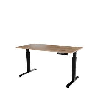 Skrivebord MOON LONG 150x80 cm - eik - justerbar høyde