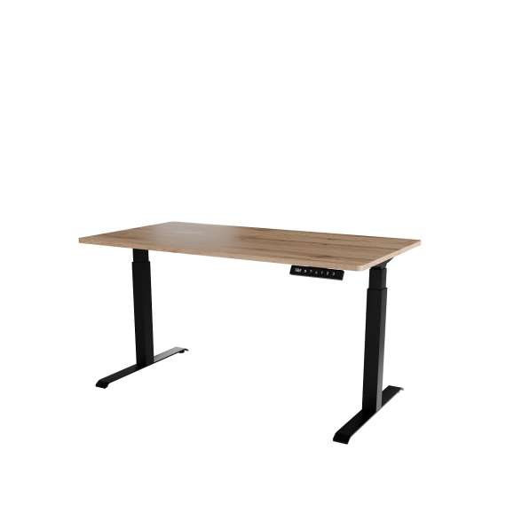 Skrivebord MOON LONG 150x80 cm - eik - justerbar høyde