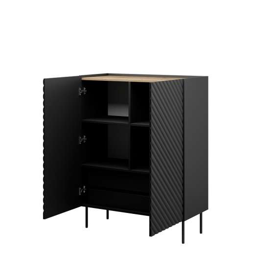 Skap ONDA 98x127 - sort - 2 dører