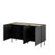 Skjenk ONDA 150x85 - sort - 3 dører - 2 innvendige skuffer