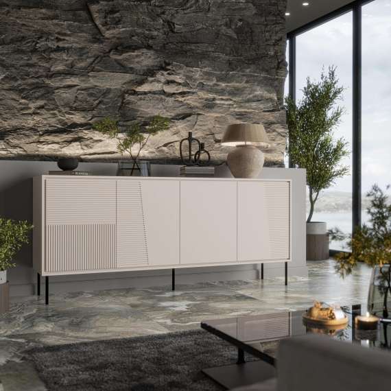 Skjenk ABI 200x88 - cashmere - 4 dører