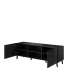 Tv-benk Abetta 150x52 cm - Svart høyglans - 2 dører
