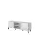 Tv-benk Abetta 150x52 cm - Hvit høyglans - 2 dører